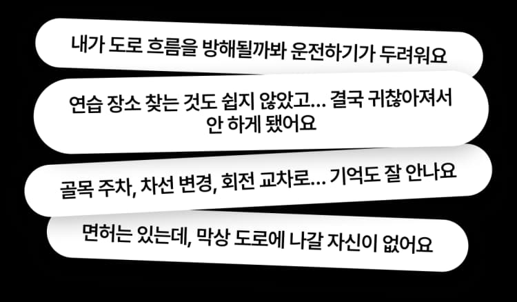 장롱면허 도전하기 어려움 브랜드 스토리